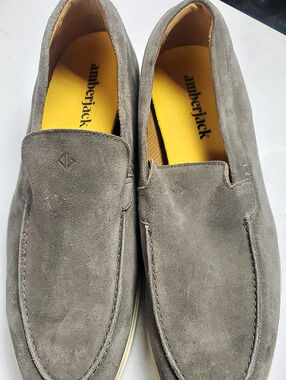 Amberjack Gray Suede Loafers